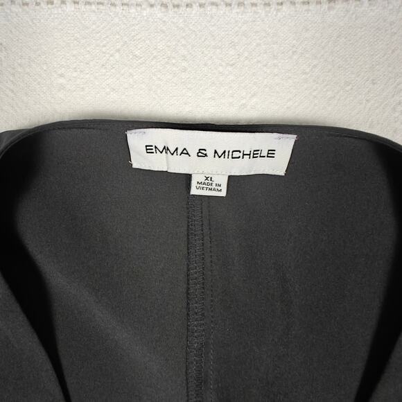 Emma & Michele Black Sleeveless V-Neck Dressy Romper Size XL NEW - Picture 6 of 9